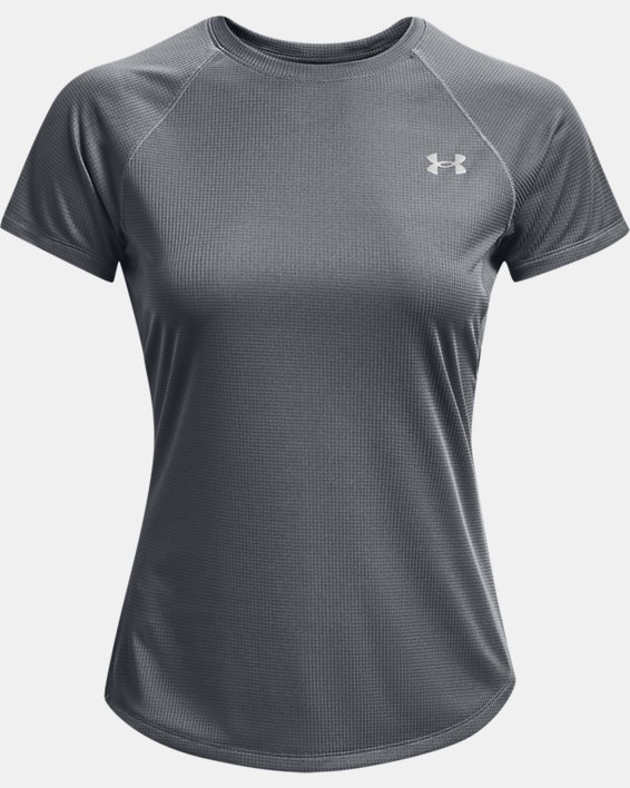 T-shirt à manches courtes UA Speed Stride pour femme, Gray, pdpMainDesktop image number 3